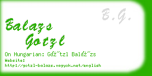 balazs gotzl business card